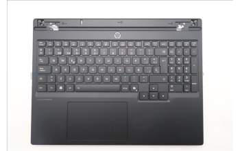 Lenovo 5CB1S76611 C-Cover with keyboard, Spanish, Eclipse Black, White Backlight, Anodizing Sandblasting, UK