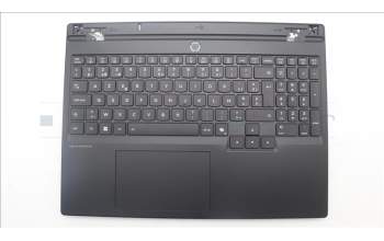 Lenovo 5CB1S76649 C-Cover with keyboard, Belgian, Eclipse Black, White Backlight, Painting, UK