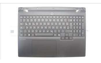Lenovo 5CB1S76658 C-Cover with keyboard, German, Eclipse Black, White Backlight, Painting, UK