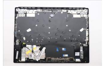 Lenovo 5CB1S76676 C-Cover with keyboard, UK English, Eclipse Black, White Backlight, Painting, UK