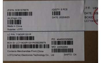 Lenovo 5CB1S76676 C-Cover with keyboard, UK English, Eclipse Black, White Backlight, Painting, UK