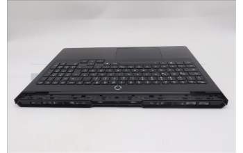 Lenovo 5CB1S76689 C-Cover with keyboard, German, Eclipse Black, White Backlight, UK