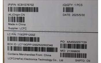 Lenovo 5CB1S76702 Tastatur inkl. Topcase spanisch L 83F3EB BL WH