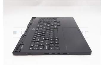 Lenovo 5CB1S76709 C-Cover with keyboard, Belgian, Eclipse Black, RGB Backlight, UK