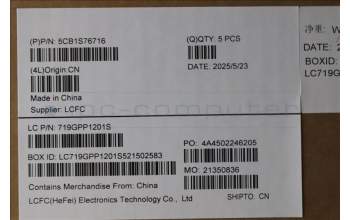 Lenovo 5CB1S76716 Tastatur inkl. Topcase ASM_UK L 83F3EB BL RGB