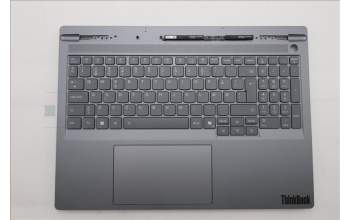 Lenovo 5CB1S82728 C-Cover with keyboard, Danish, Luna Grey, Non-FingerPrint, UK