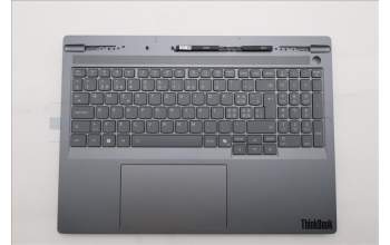 Lenovo 5CB1S82749 C-Cover with keyboard, Switzerland, Luna Grey, Non-FingerPrint, UK