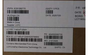 Lenovo 5CB1S82770 C-Cover with keyboard, Belgian, Eclipse Black, RGB Backlight, Anodizing Sandblasting, UK