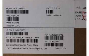 Lenovo 5CB1S82827 C-Cover with keyboard, UK English, Eclipse Black, RGB Backlight, Anodizing Sandblasting