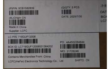 Lenovo 5CB1S82839 C-Cover with keyboard, German, Eclipse Black, Anodizing Sandblasting, UK