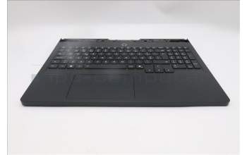 Lenovo 5CB1S87253 C-Cover with keyboard, Portuguese, Eclipse Black, White Backlight, UK