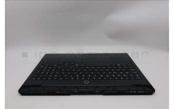 Lenovo 5CB1S87256 C-Cover with keyboard, Spanish, Eclipse Black, White Backlight, UK