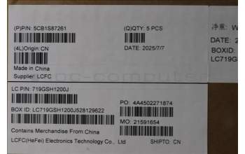 Lenovo 5CB1S87261 C-Cover with keyboard, Ukraine, Eclipse Black, White Backlight, US