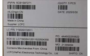 Lenovo 5CB1S87271 C-Cover with keyboard, French, Eclipse Black, RGB Backlight