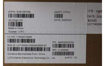 Lenovo 5CB1S87559 C-Cover with keyboard, Spanish, Eclipse Black, RGB Backlight, UK