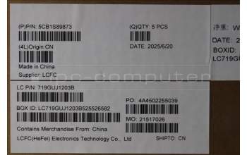 Lenovo 5CB1S89873 C-Cover with keyboard, Belgian, Eclipse Black, RGB Backlight, Anodizing Sandblasting, UK