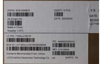 Lenovo 5CB1S89878 C-Cover with keyboard, US English Euro, Eclipse Black, RGB Backlight, Anodizing Sandblasting