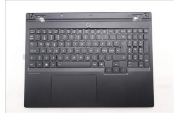 Lenovo 5CB1S89891 C-Cover with keyboard, Nordic, Eclipse Black, RGB Backlight, Anodizing Sandblasting, UK
