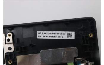 Lenovo 5CB1S89931 C-Cover with keyboard, Ukraine, Eclipse Black, White Backlight, Anodizing Sandblasting, US