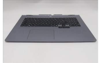 Lenovo 5CB1S90395 C-Cover with keyboard, French, Luna Grey, White Backlight