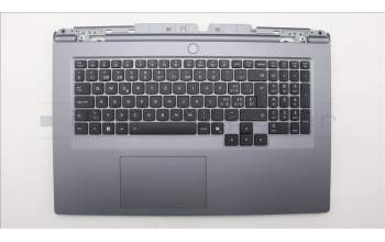 Lenovo 5CB1S90402 C-Cover with keyboard, Switzerland, Luna Grey, White Backlight, UK