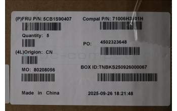 Lenovo 5CB1S90407 C-Cover with keyboard, Ukraine, Luna Grey, White Backlight, US