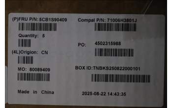 Lenovo 5CB1S90409 C-Cover with keyboard, Greek, Luna Grey, RGB Backlight, US