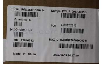 Lenovo 5CB1S90414 C-Cover with keyboard, Arabic, Luna Grey, RGB Backlight, US