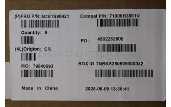 Lenovo 5CB1S90421 C-Cover with keyboard, Portuguese, Luna Grey, RGB Backlight, UK