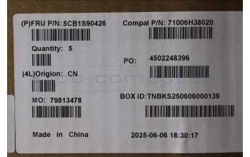 Lenovo 5CB1S90426 C-Cover with keyboard, German, Luna Grey, RGB Backlight