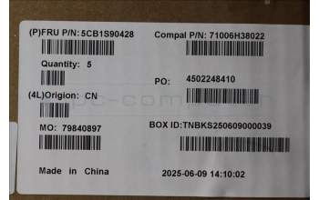 Lenovo 5CB1S90428 C-Cover with keyboard, Hungarian, Luna Grey, RGB Backlight, UK