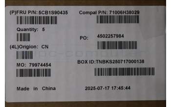 Lenovo 5CB1S90435 C-Cover with keyboard, French Arabic, Luna Grey, RGB Backlight, UK