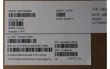 Lenovo 5CB1S90666 C-Cover with keyboard, Bulgarian, Eclipse Black, UK