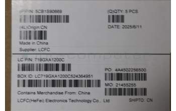 Lenovo 5CB1S90669 C-Cover with keyboard, English, Eclipse Black, US