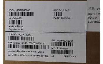 Lenovo 5CB1S90682 C-Cover with keyboard, Nordic, Eclipse Black, UK