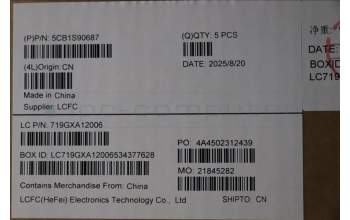 Lenovo 5CB1S90687 C-Cover with keyboard, Slovenian, Eclipse Black, UK