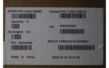 Lenovo 5CB1T08857 C-Cover with keyboard, UK English, White Backlight, UK