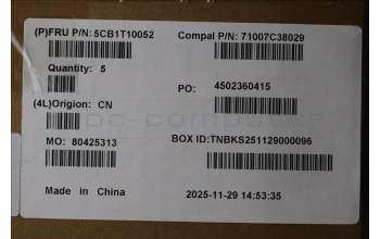 Lenovo 5CB1T10052 C-Cover with keyboard, Switzerland, White Backlight, UK