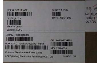 Lenovo 5CB1T10071 C-Cover with keyboard, German, White Backlight, UK