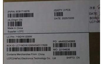 Lenovo 5CB1T10076 C-Cover with keyboard, Italian, White Backlight, UK