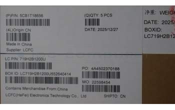 Lenovo 5CB1T18656 C-Cover with keyboard, Bulgarian, Eclipse Black , RGB Backlight, UK