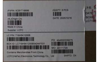 Lenovo 5CB1T18686 C-Cover with keyboard, Arabic, Luna Grey, Backlight, US