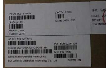 Lenovo 5CB1T18708 C-Cover with keyboard, Slovenian, Luna Grey, Backlight