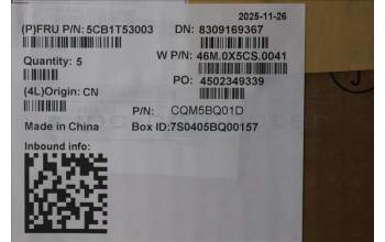 Lenovo 5CB1T53003 C-Cover with keyboard, French, Arctic Grey, Backlight, US