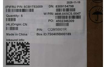 Lenovo 5CB1T53009 C-Cover with keyboard, Italian, Arctic Grey, Backlight, UK