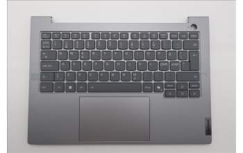 Lenovo 5CB1T53014 C-Cover with keyboard, Nordic, Arctic Grey, Backlight, UK
