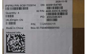 Lenovo 5CB1T53014 C-Cover with keyboard, Nordic, Arctic Grey, Backlight, UK