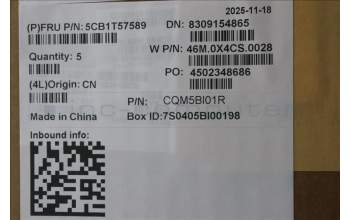 Lenovo 5CB1T57589 C-Cover with keyboard, UK English, Arctic Grey, Non-Backlight, UK