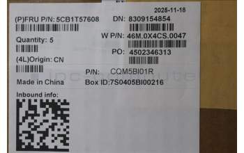 Lenovo 5CB1T57608 C-Cover with keyboard, Italian, Arctic Grey, Backlight, UK