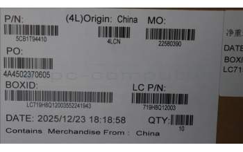 Lenovo 5CB1T94410 COVER, 83SK, Strip Cover